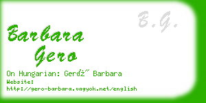 barbara gero business card